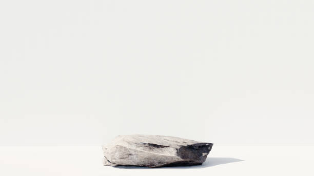 istock 3d stone podium background products display mockup 3d render. 1439621520