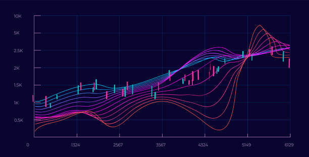Stock market graph background. Concept of business investment vector art illustration