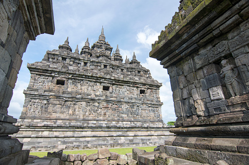 Morning in Plaosan temple, one of the Buddhist temples located in Prambanan district, Central Java, Indonesia, about a kilometer to the northwest of the renowned Hindu Prambanan temple.