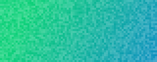 Abstract gradient geometric background of squares. Green pixel backgrounds with empty space. Vector illustration