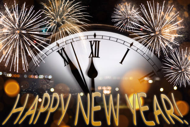 istock Clock about to strike midnight on New Years Eve 1439639929