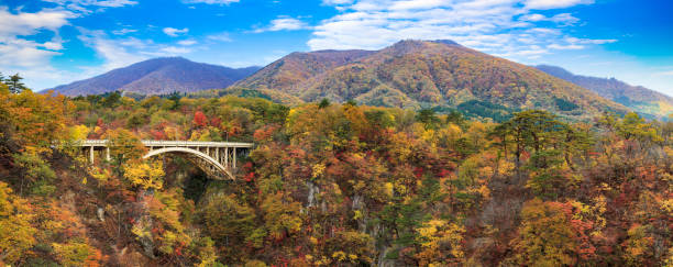 istock Nice view autumn foliage at Naruko Gorge Japan 1439640129