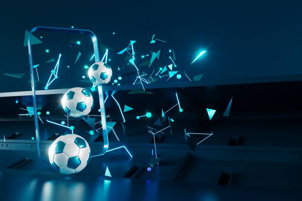 istock 3d football object design. realistic rendering. abstract futuristic background. 3d illustration. motion geometry concept. sport competition graphic. tournament game bet content. soccer ball element. 1439646447