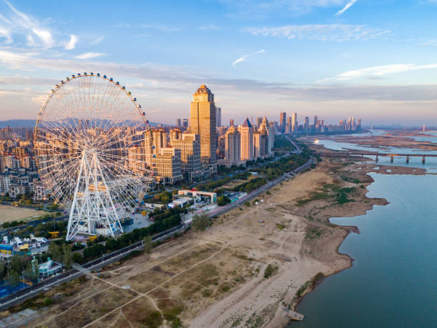 istock Ferris wheel landscape in the city 1439651178