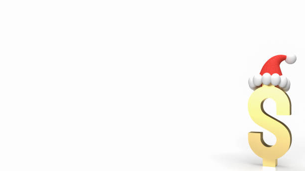 istock The gold dollar symbol and Santa hat on white background  3d rendering 1439652414