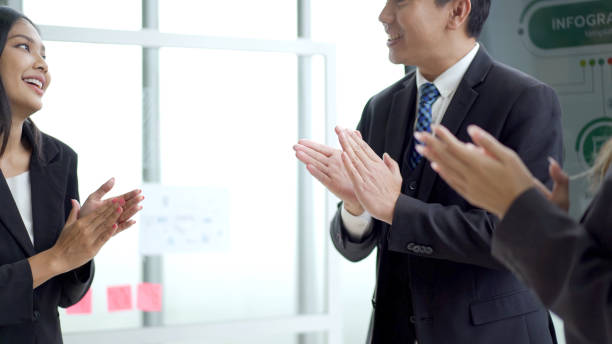 istock Businesspeople teamwork having a meeting together. 1439652740