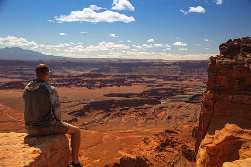 Looking out from the cliffs at Dead Horse Point near Moab, UT.