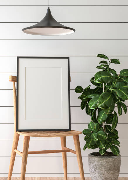 istock A picture frame on the chair 1439655026