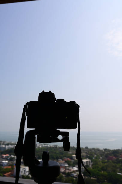 istock black digital camera shooting city landscape 1439661748