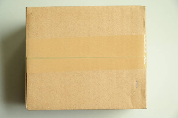 istock brown box packaging for shipping, paper textured 1439661816