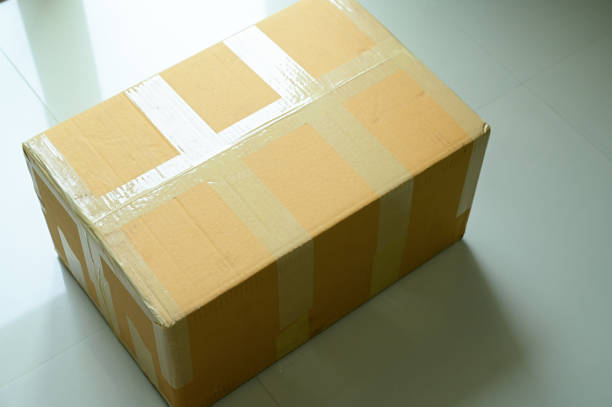 istock brown box packaging for shipping, paper textured 1439661865