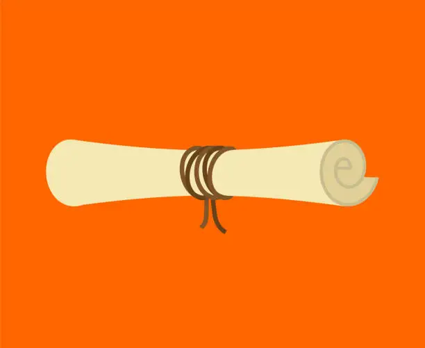 Vector illustration of Scroll old isolated. paper roll. Vector illustration