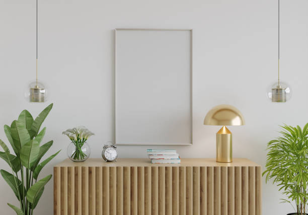 istock Poster frame in wooden floor 1439668454