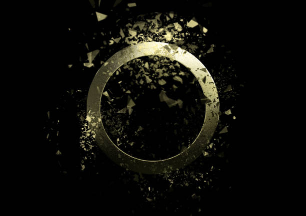 3d illustration of a circle of diffused light