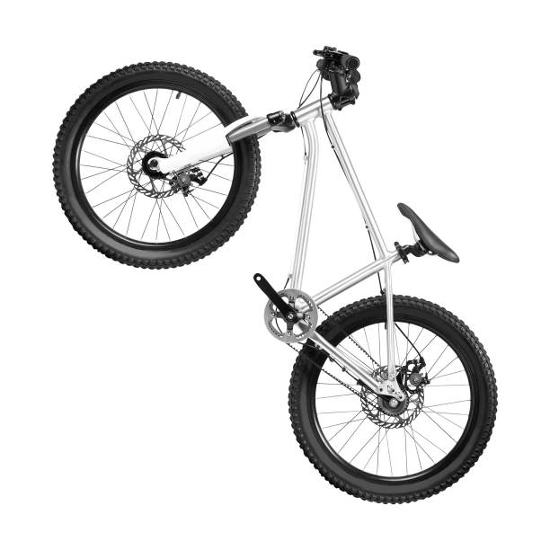new bicycle isolated on a white - bicycle chain bicycle tire black and white imagens e fotografias de stock