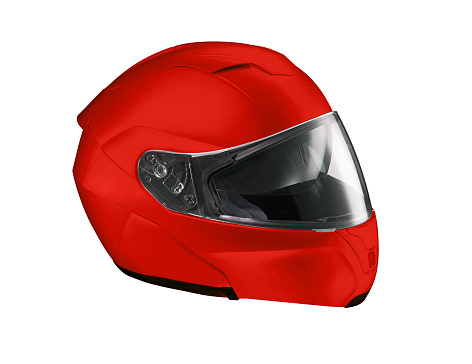 Red helmet Isolated on white background