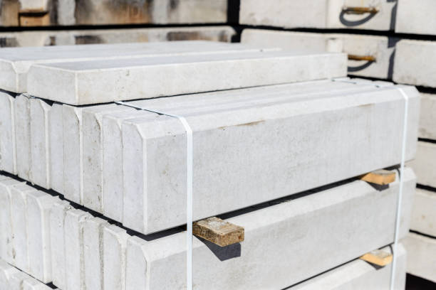istock A stack of road concrete curbs to separate the roadway from the sidewalk. 1439681935