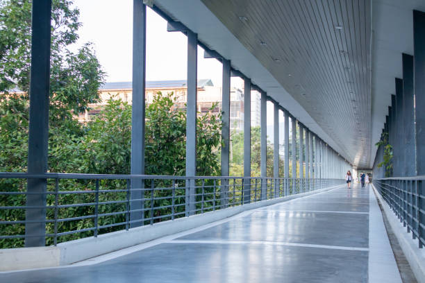 istock Modern corridors connecting the buildings 1439682144