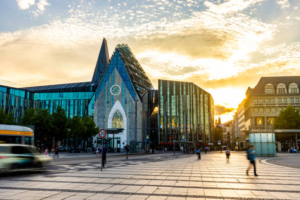 istock Augustusplatz in Leipzig at sunset 1439683562