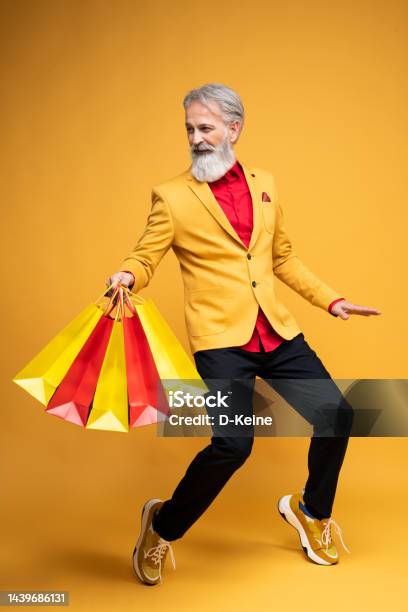 Happy Well Dressed Gentleman Having Photoshooting In Studio Stock Photo - Download Image Now