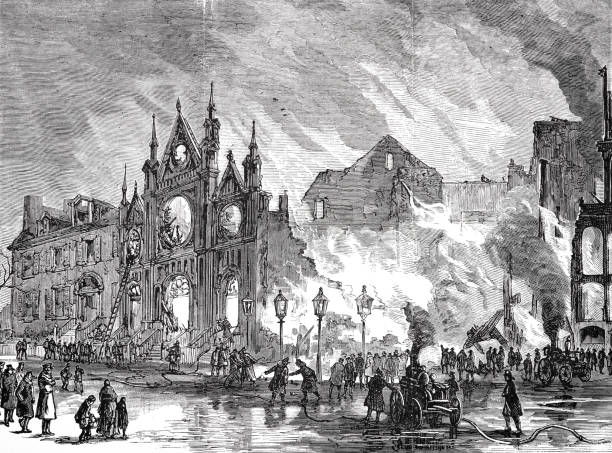 istock New York City, the burning of Barnum's hippodrome, 1873 1439686828