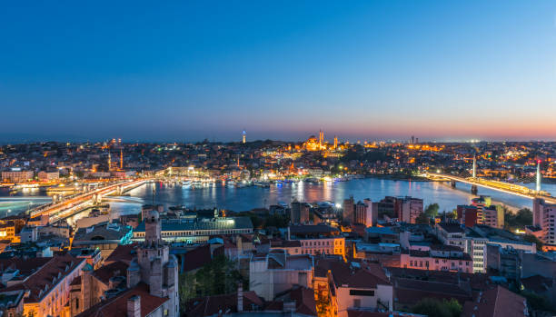istock Panoramic view of Golden Horn from Galata Tower. 1439690364
