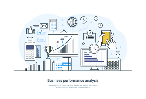 Performance Analysis Stats Business Performance Analysis Statistics And Business Statement Concept ...