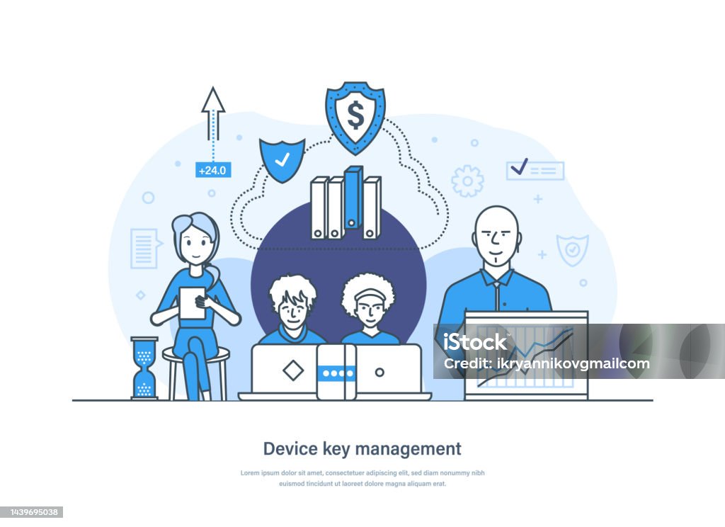 Device Key Management Cloud Based Software Platform Concept Stock ...