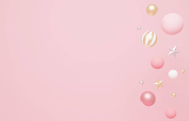 istock 3d image of cute ornaments in pastel colors 1439695510
