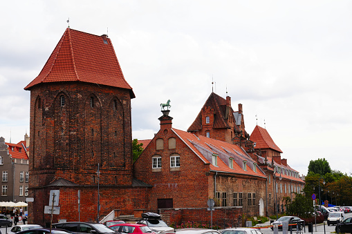 GDANSK, POLAND - July, 2022:Gda sk. Historical Old City of Gda sk, Old Traditoinal City Architecture. Poland, Europe. Gda sk. Amber City.