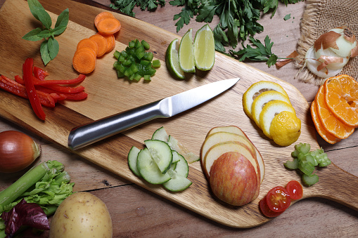 Paring knife used for fruit and vegetables