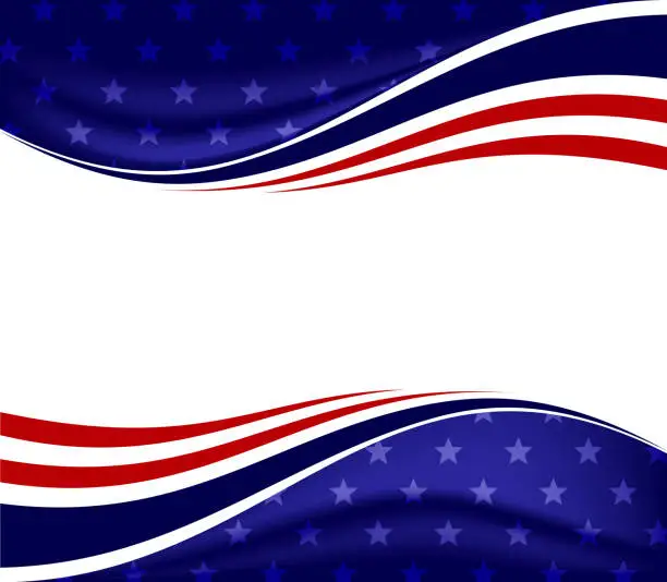 Vector illustration of US flag template