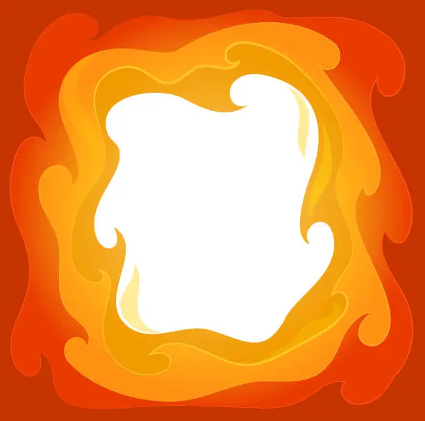 Vector illustration of fire circle