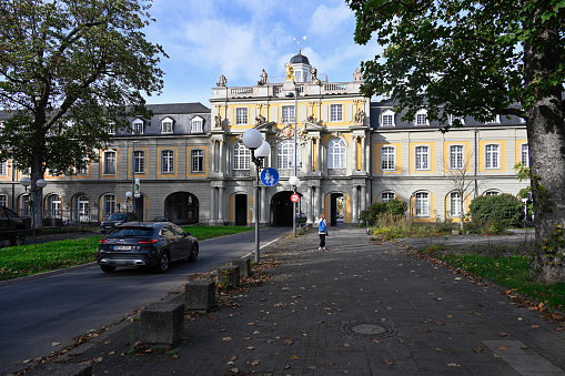 Bonn, Germany, October 26, 2022 - Koblenz Gate in the center of Bonn, part of the main building of the University of Bonn.