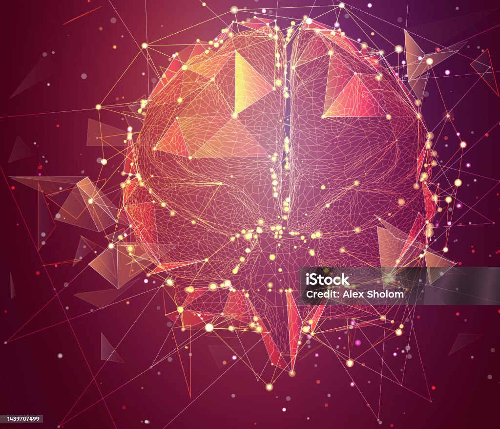 Mega Processes Visual Process Threedimensional Vector Cyber Brain Neural Network Megadata Processing ...