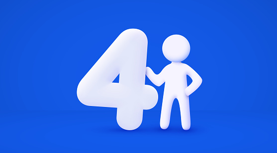 Ilustración de 3d Hombre De Dibujos Animados Blancos Sosteniendo El Gran Número 4 Número Cuatro Fondo Azul Aislado y más Vectores Libres de Derechos de 4-5 años - iStock Ilustración de 3d Hombre De Dibujos Animados Blancos Sosteniendo El Gran Número 4 Número Cuatro Fondo Azul Aislado y más Vectores Libres de Derechos de 4-5 años - iStock