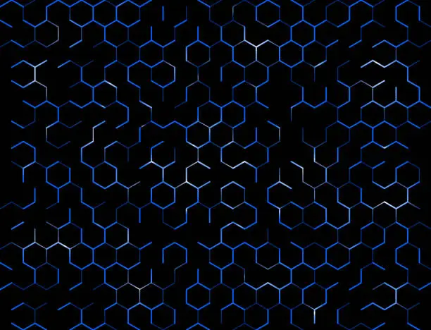 Vector illustration of hexagon pattern