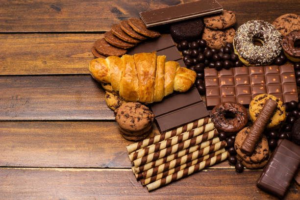 istock Freshly croissant with chocolate filling 1439712634