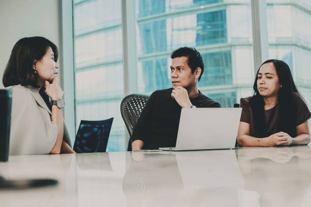 istock Business people having a meeting in office 1439729003