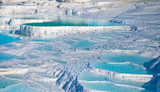 istock Natural travertine pools and terraces 1439731295