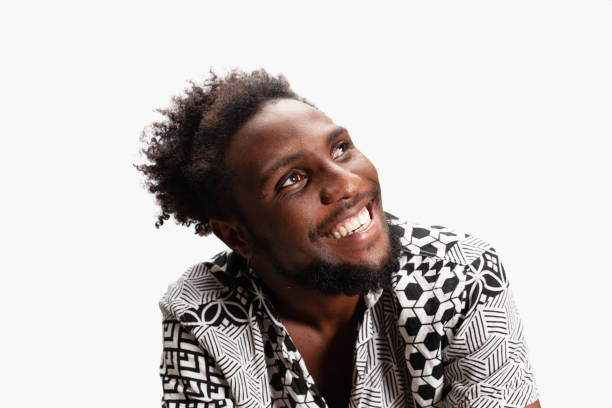 Portrait of happiness afro men