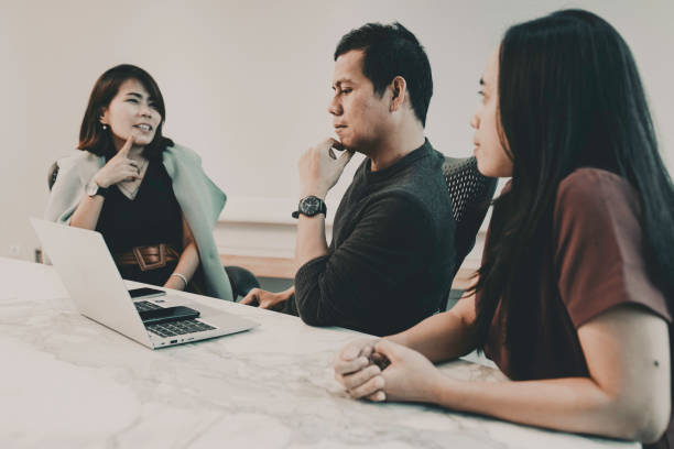 istock Business people having a meeting in office 1439737849