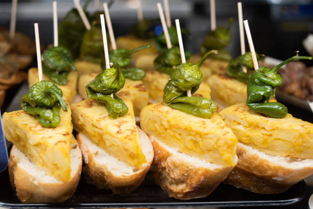 istock Iberian omlette in tapas bar in Spain 1439741659