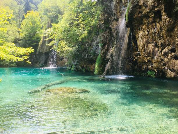 istock Magnificent Plitvice Lake waterfall on Croatia 1439748854