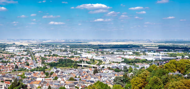 Laon in Picardie, France, city panorama