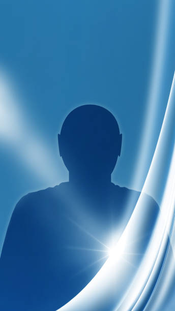 istock Human silhouette combined with abstract lines overlay 1439751914