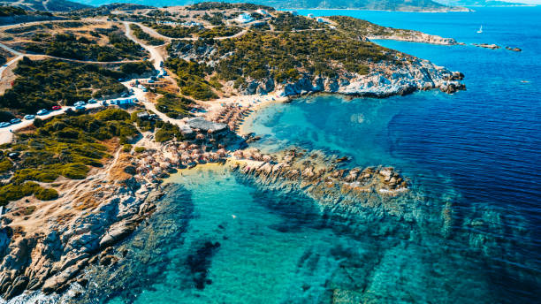 istock Aerial view of Tigania beach 1439761432