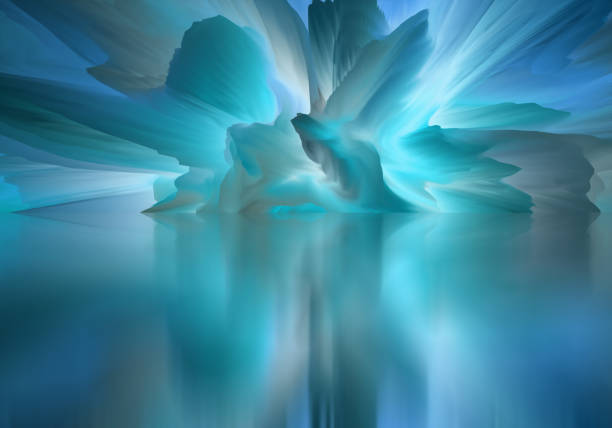 istock Magical world. Abstract Landscape, surreal lake and reflections. art, creativity and imagination. 3d illustration 1439764502