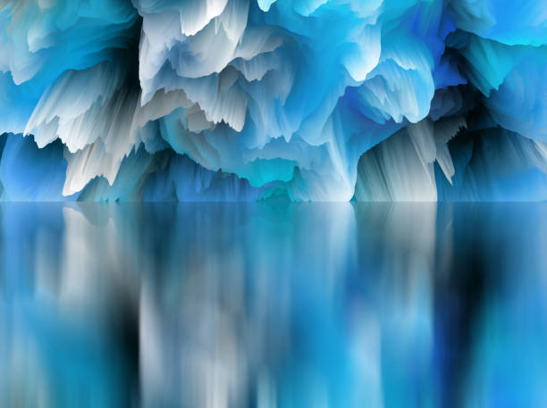 istock Magical world. Abstract Landscape, surreal lake and reflections. art, creativity and imagination. 3d illustration 1439764605