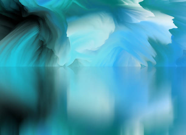 istock Magical world. Abstract Landscape, surreal lake and reflections. art, creativity and imagination. 3d illustration 1439764801